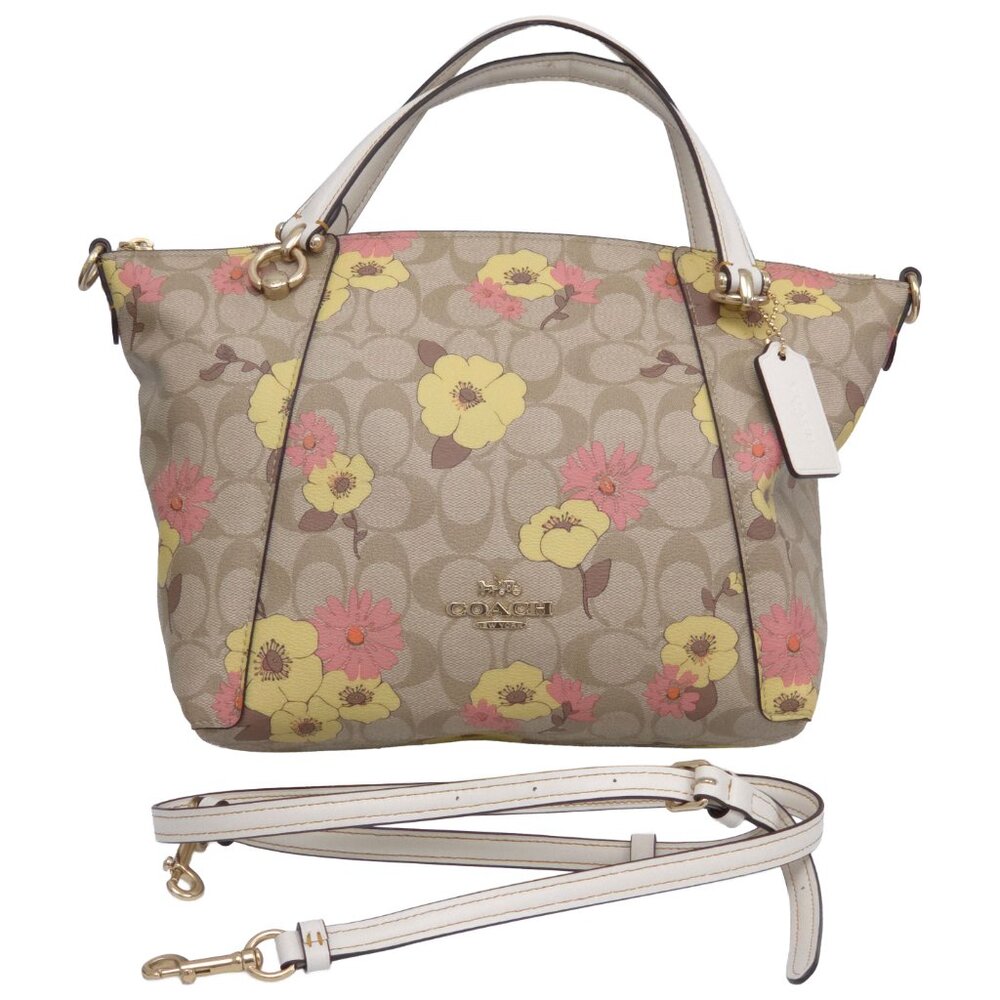 Coach Signature Floral Kacey Satchel - Picture 2 of 12